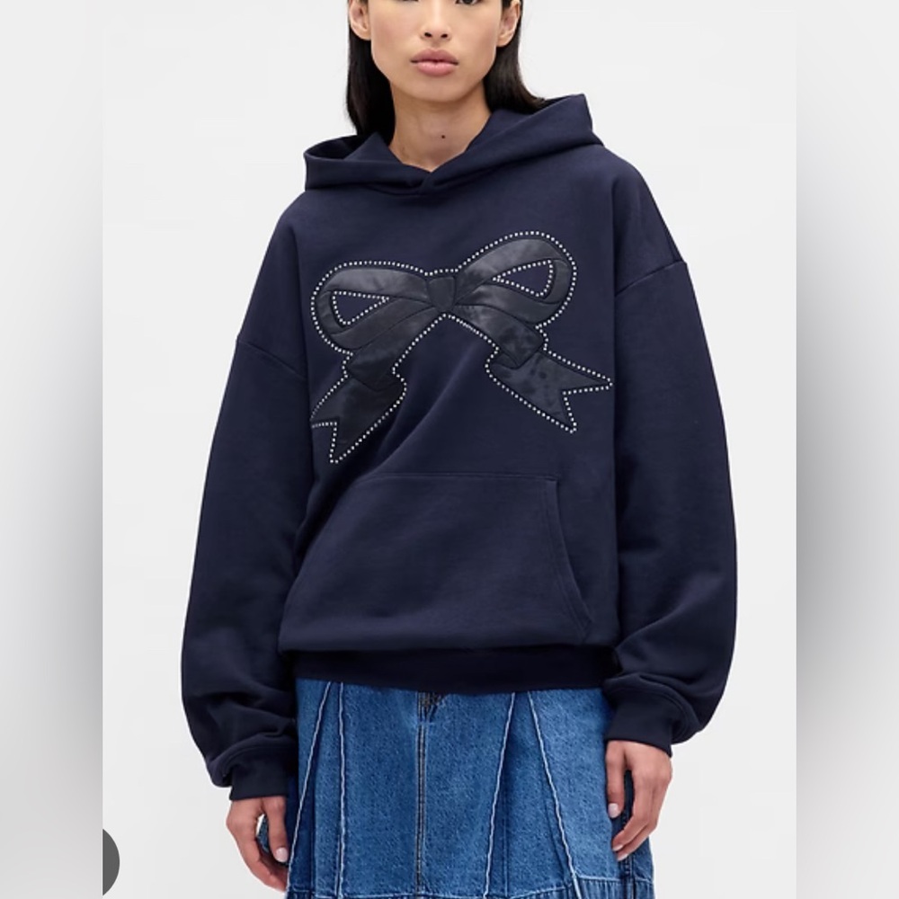 Sandy Liang x Gap Adult heavyweight bow oversized hoodie size XS